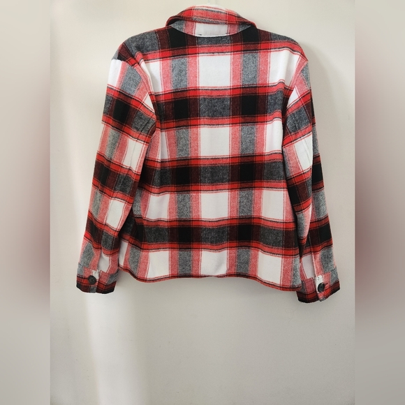 BB Dakota Steve Madden Plaid Button Up Shirt Jacket Large - Picture 4 of 9